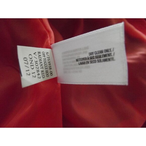 Old Navy Peacoat Womens Size Small Radiant Red Toggle Hooded Pockets - Picture 14 of 14